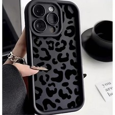 For iPhone 17 16 ProMax 15 14 13 12 11 Leopard Pattern Silicone Phone Case Cover