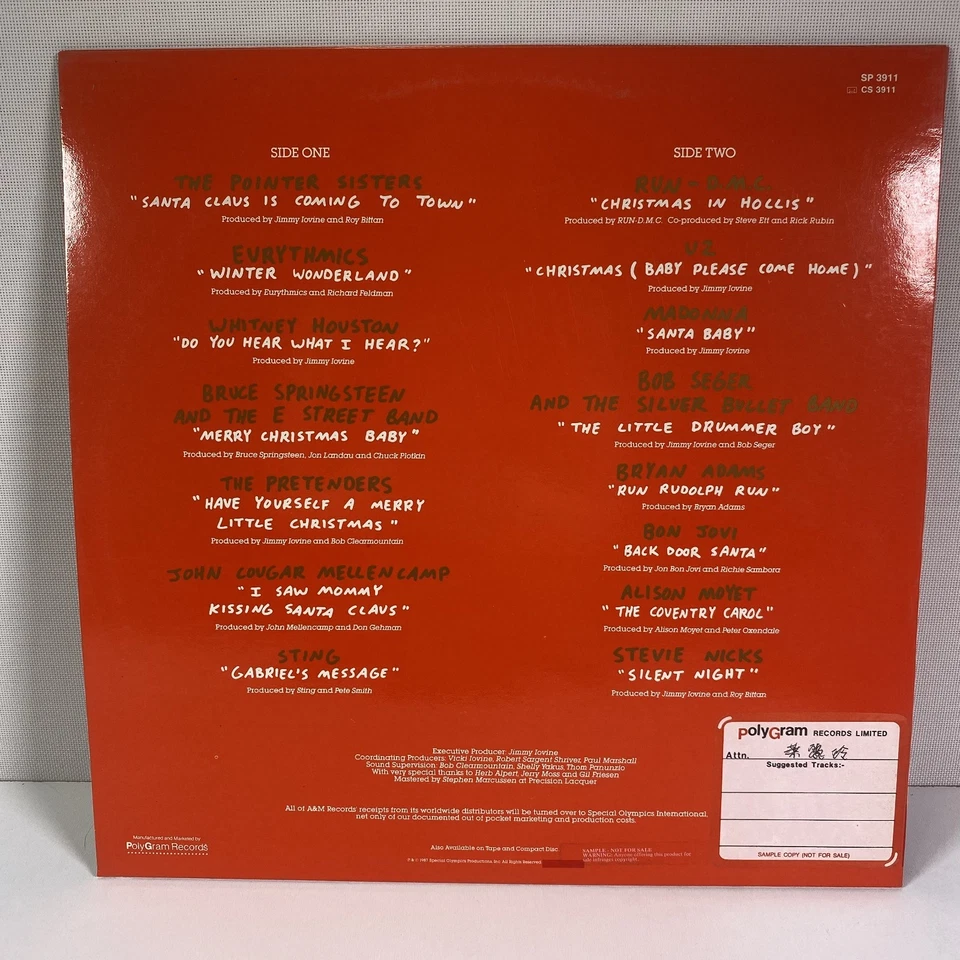 Various Artists - A Very Special Christmas 1987 PolyGram Promo Vinyl 33 LP Album - Image 3 of 4