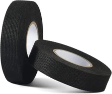 MAXZIQF 2 Rolls Wire Loom Harness Tape, Wiring Harness Cloth Tape, Black Adhesiv