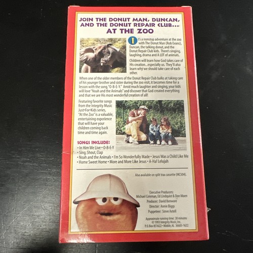 The Donut Man With Duncan & the Repair Club AT THE ZOO Sealed VHS NEW - Picture 2 of 6