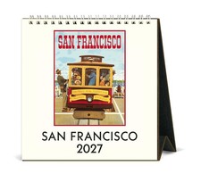 Cavallini - 2027 Desk Calendar - 6 x 6.5ins - San Francisco