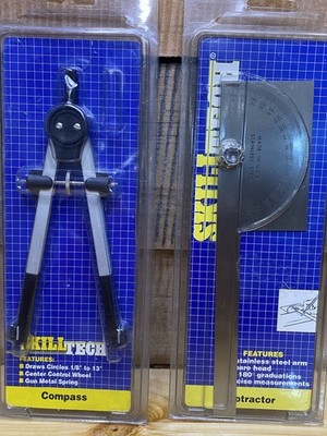 VTG Skill Tech - Compass & Protractor drafting drawing Tool W. Germany & USA!