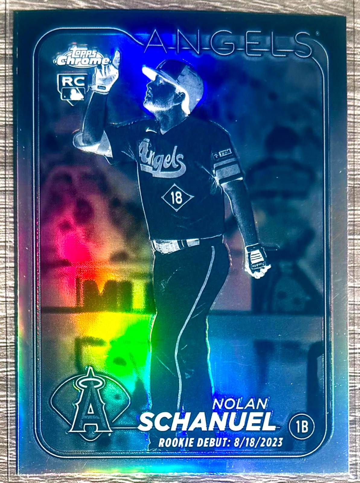 2024 Topps Chrome Update Nolan Schanuel RC Rookie Debut Negative Angels
