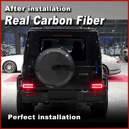 For Mercedes Benz G-Class W463 G63 G65 REAL Carbon Spare Wheel Tire Cover - Picture 5 of 14