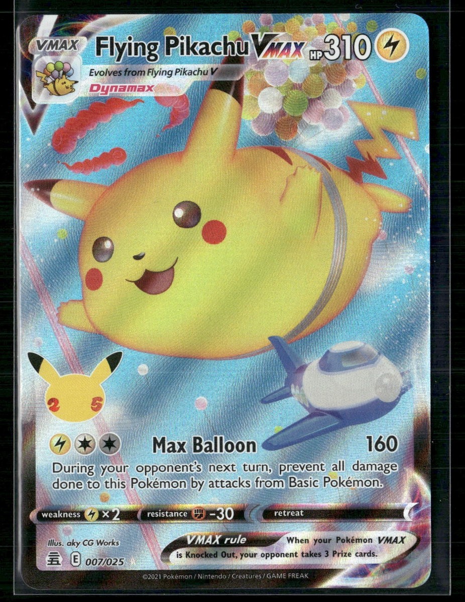 Pokemon - Flying Pikachu VMAX 007/025 Celebrations NM