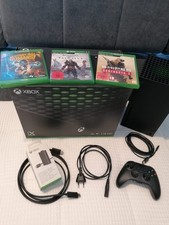 Microsoft Xbox Series X 1 TB Schwarz/Zubehörpaket  Controller Akku und Spiele