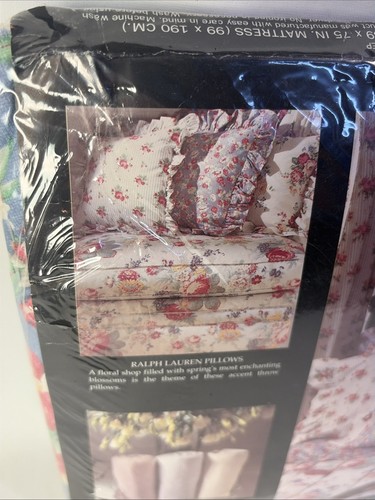 De Colección Ralph Lauren Hope Azul Floral DOBLE AJUSTE Sábana Polo Jugador HECHO EN EE. UU. Nuevo - Imagen 7 de 10
