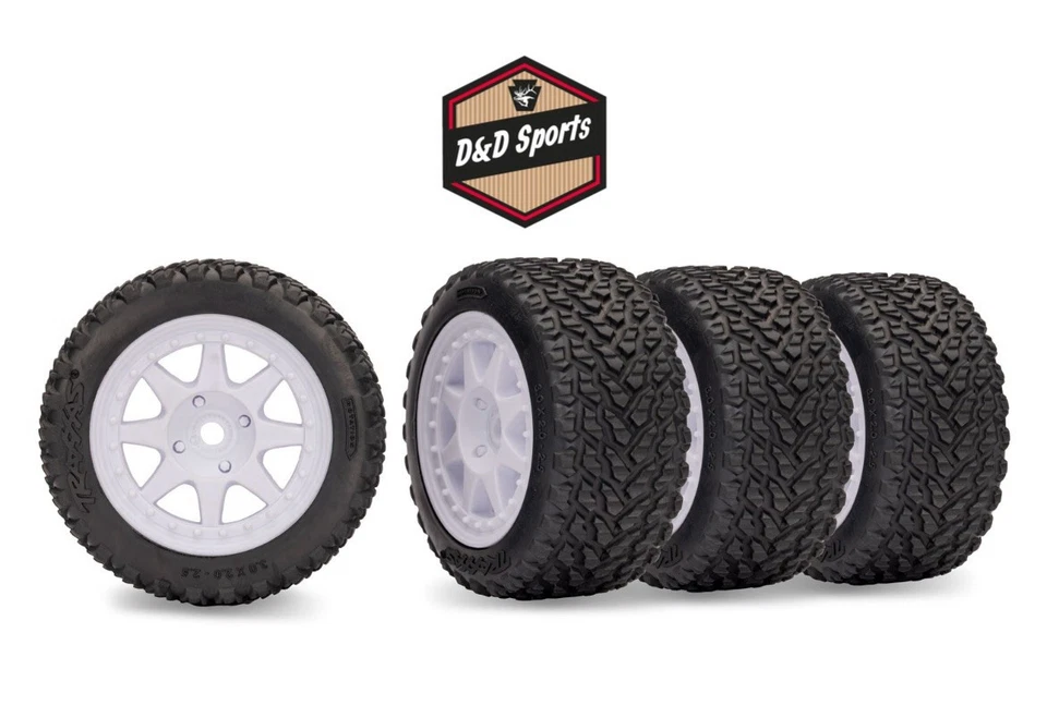 Traxxas 10874 - White Mini Rally Wheels with Rally Tires (F&R) (4) - Image 1 of 1