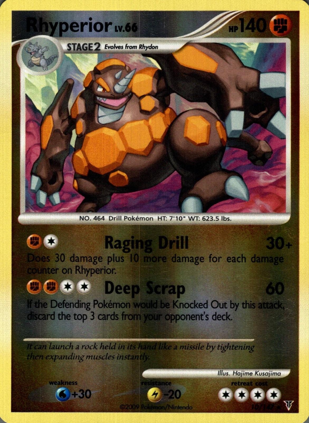 Rhyperior 10/147 Rare Supreme Victors Pokemon Reverse Holo Lightly Played