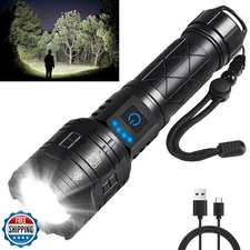 Rechargeable Flashlights High Lumens, Powerful Tactical Flashlights, 5 Modes 