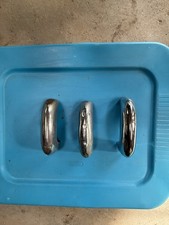 Vintage Chrome Bumper Guards Bumperettes Braces Set Of 3 Oem 1940s 1950s Chevy