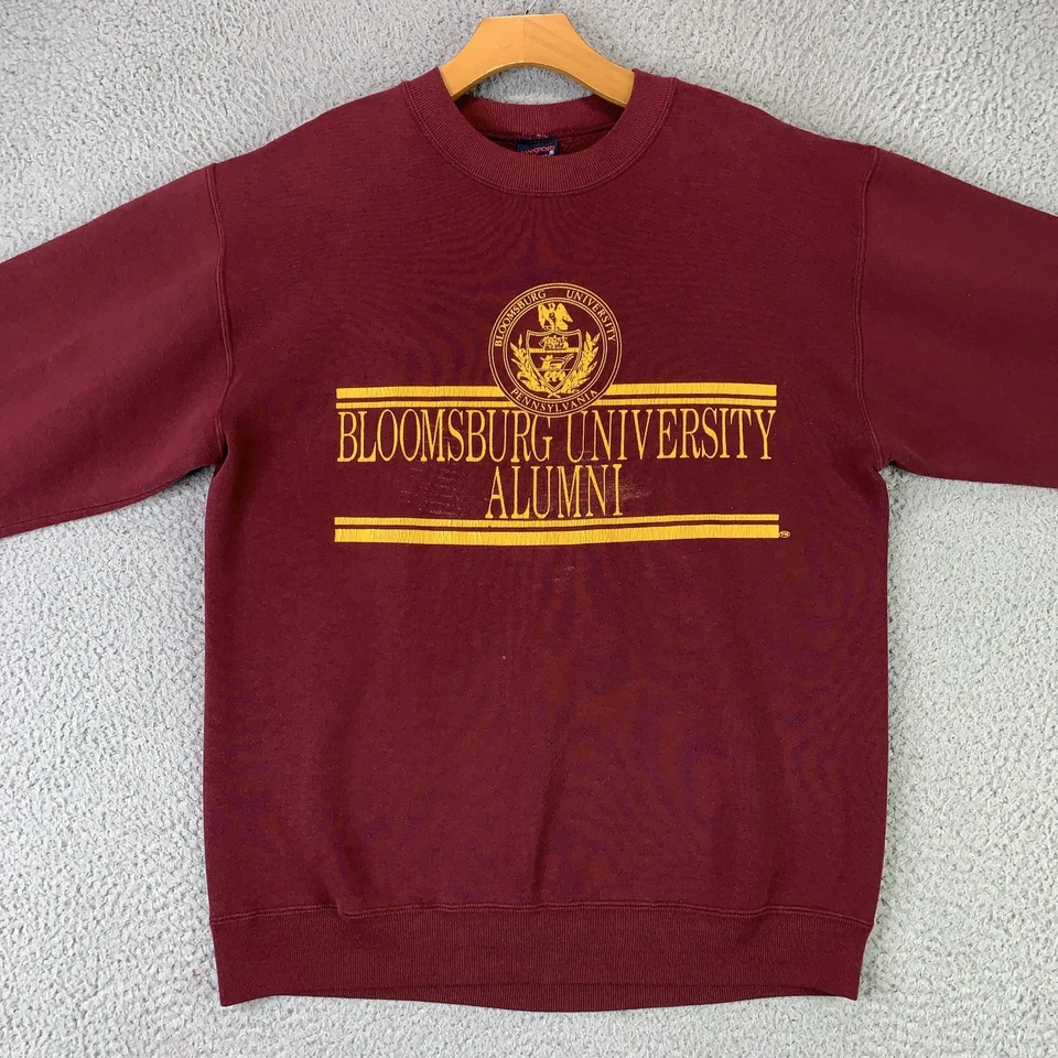 Sudadera De Colección JanSport Para Hombres XL Granate Bloomsburg University Alumni Hecha en EE. UU. Foto 2 de 4