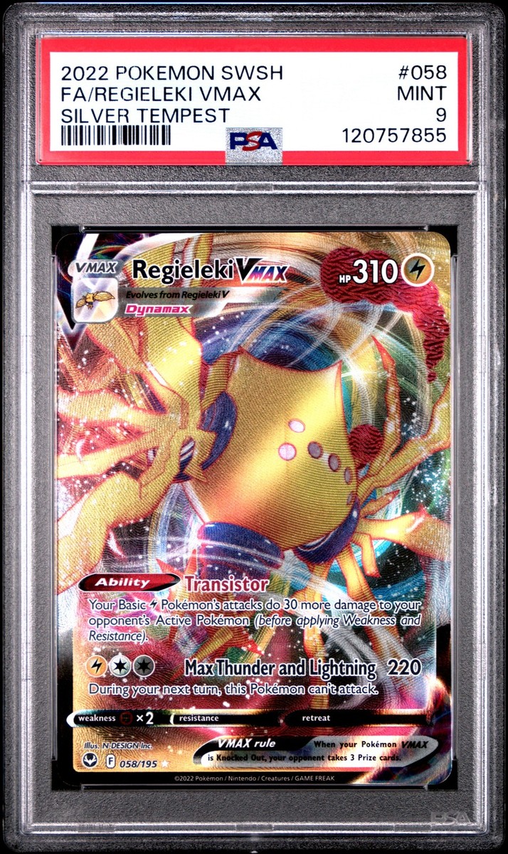 PSA 9 Regieleki Vmax #058 2022 Pokemon Silver Tempest 120757855 | eBay