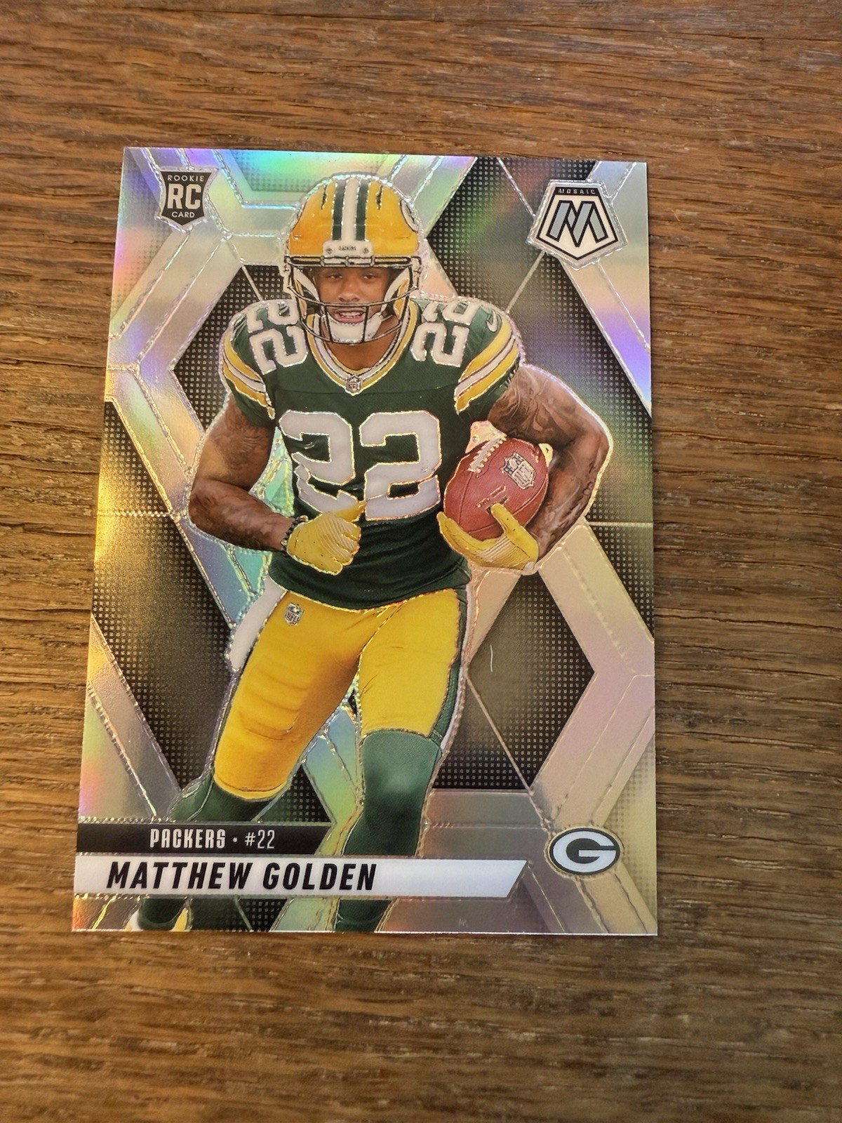 2025 Mosaic Matthew Golden Rookie Silver Prizm #323 RC