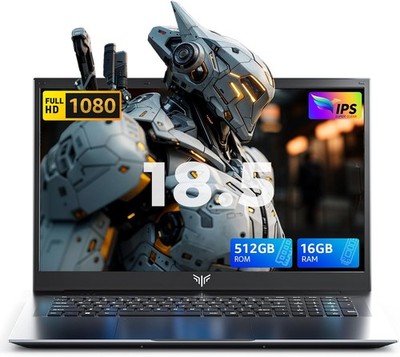 ACEMAGIC 18,5 Zoll FHD Laptop AMD R3 4300U 16GB DDR4 512GB SSD Notebook WiFi W11