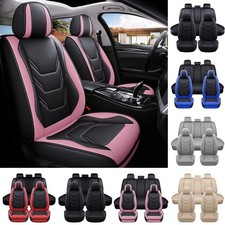 Full Set 5-seats Leather Seat Covers For Nissan Front Rear Cushion Protector Pad Full Set 5-seats Leather Seat Covers For Nissan Front Rear Cushion Protector Pad