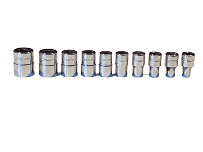 #ad #ad Snap On USA 110TMY NEW 10 Piece 1 4” Drive 6 Point SAE Shallow Chrome Socket Set $147.95