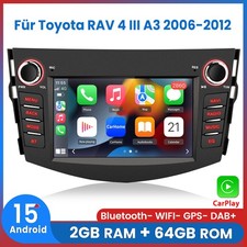 Für Toyota RAV 4 III A3 2006-2012 Android15.0 Autoradio Carplay GPS Navi BT DAB+