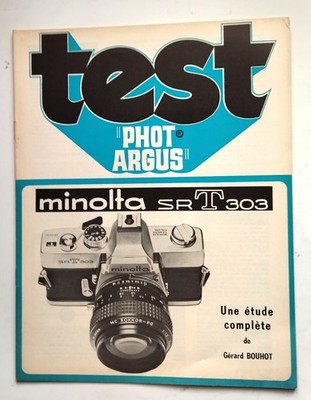 Minolta SR T 303 Test PHOT ARGUS komplette Studie 28 Seiten 1973