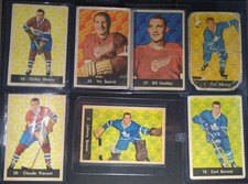 1961-62 Parkhurst Hockey lot of 7 cards including Horton Bower Moore