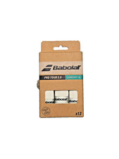 Babolat Pro Tour 2.0 Comfort White Tennis Racquet Overgrips Pack of 12