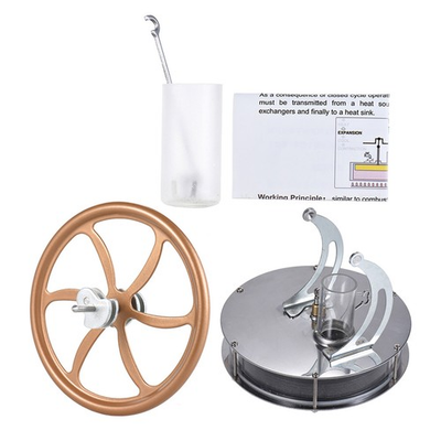 #ad DIY Low Temperature Stirling Engine Motor Steam Heat Stainless steel Model D $35.14
