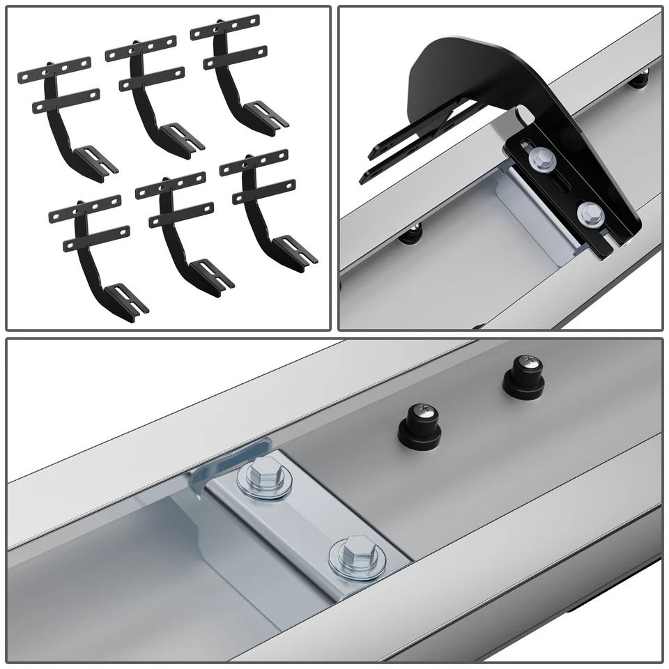 For 2019-2023 Ram 1500 Crew Cab 6.75" Flat Side Step Bar Running Boards Chrome - Image 4 of 4