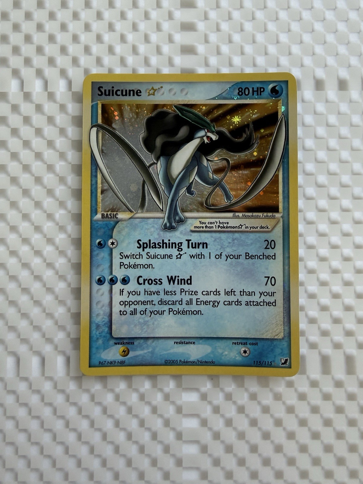 Suicune Gold Star Holo Card 115/115 Unseen Forces