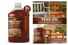 FERRIS Teak Oil 2L Wood Treatment Garden Furniture Decking Protector Outdoor