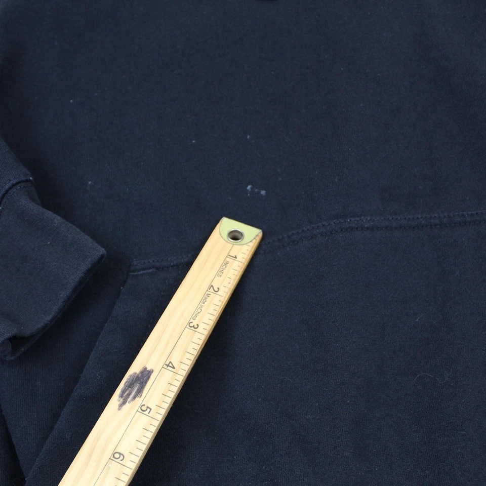 Sudadera con Capucha Pro Club Para Hombre Mediana Negra Pesada Pullover Polar Sudadera Foto 3 de 4