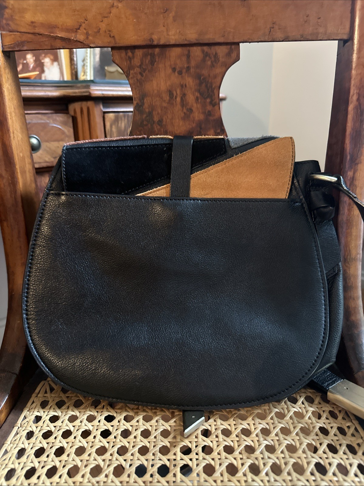 Foley + Corinna Daisy Patchwork Leather Shoulder … - image 5