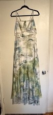 Guess Green/Creme High Low Dress Size 10