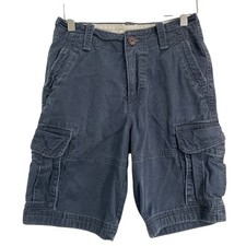 Abercrombie Kids Cargo Shorts Classic Heavy Cotton Blue Youth 12