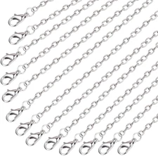 30 Pcs Stainless Steel Necklace Chain Bulk, Jewelry Making Chains Neck