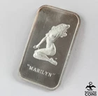Colonial Mint 1973 "MARILYN" .999 Fine Silver 1oz Vintage Bar