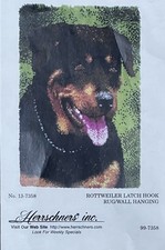 1997 Herrschners ROTTWEILER dog Latch Hook Kit 27  x40  Rug/Wall Hanging NEW RARE