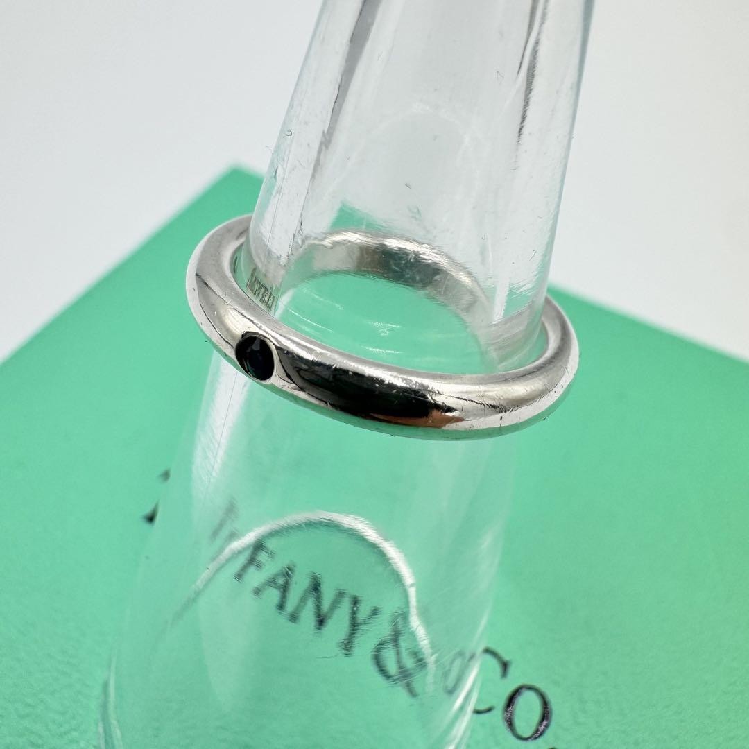 Tiffany & Co Sapphire Stackable Ring in 925 Silver Size 8