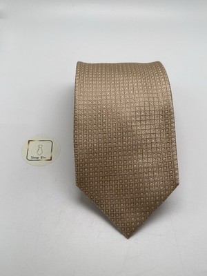 E.Marinella Seidenkrawatte Gold Nadelmuster klassisch Made in Italy