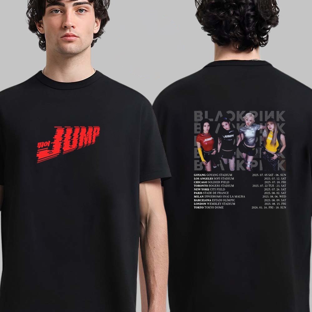 Black Pink Deadline World Tour T-Shirt, Jump, Kpop Fan