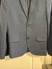 H&M/Egara Sport Coat Men Slim Fit Blue/Blue Single Breast Single Lot 2 See Pic