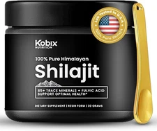 Kobix Pure Himalayan Shilajit Resin, High Nutritional Potency, 85+ Trace...