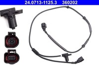 ATE Sensor, Raddrehzahl Hinterachse Rechts U.A. FüR Ford, Seat, VW