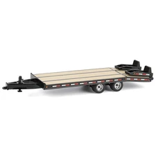 First Gear DCP 1/64 Beavertail Equipment Trailer (Black with White Rims) 60-2141