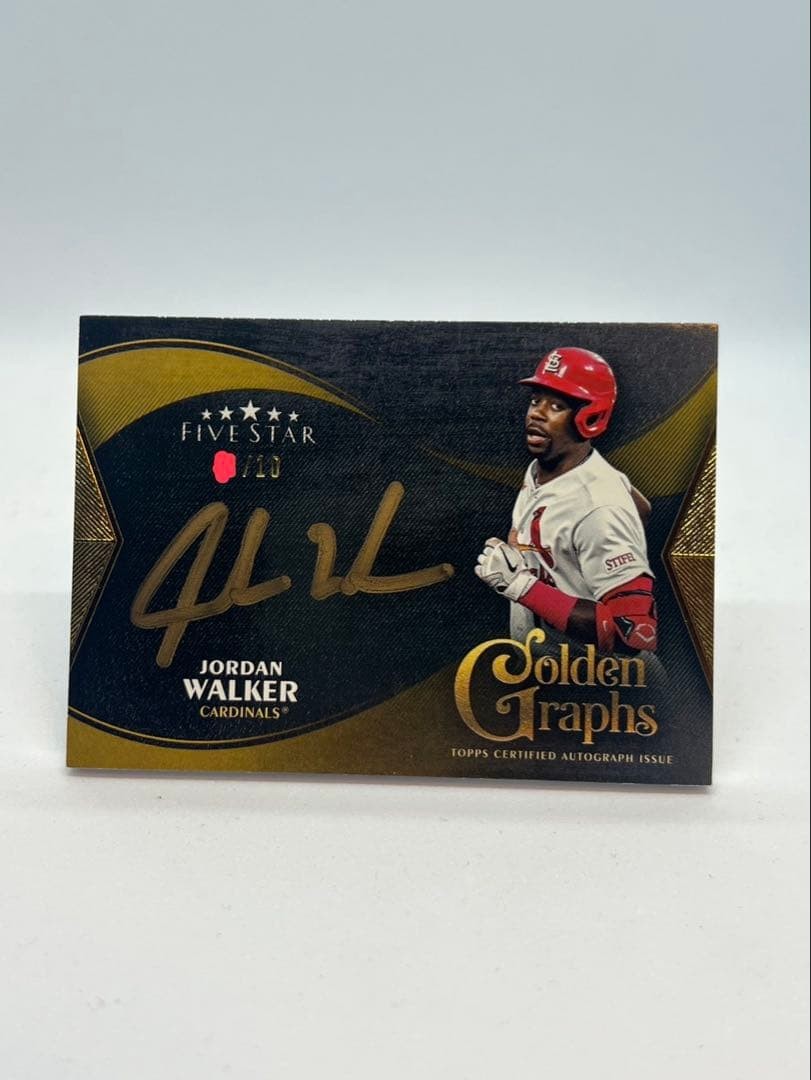 Jordan Walker 2022 Topps Five Star Gold Graphs Autograph Card /10 Rookie