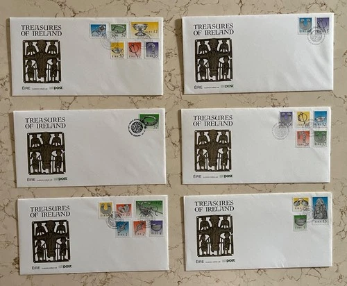 IRELAND - "TREASURES OF IRELAND" SERIES - 6 FIRST DAY COVERS