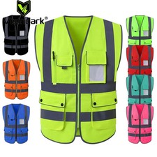 S-4XL Reflective Safety Vest High Visibility Night Riding Running Vest Outdoor S