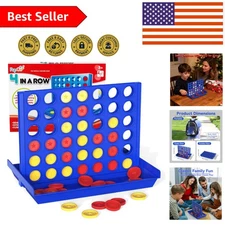 Classic 4 in a Row Educational Game for Kids 3+, Family Board Game with 42 Discs