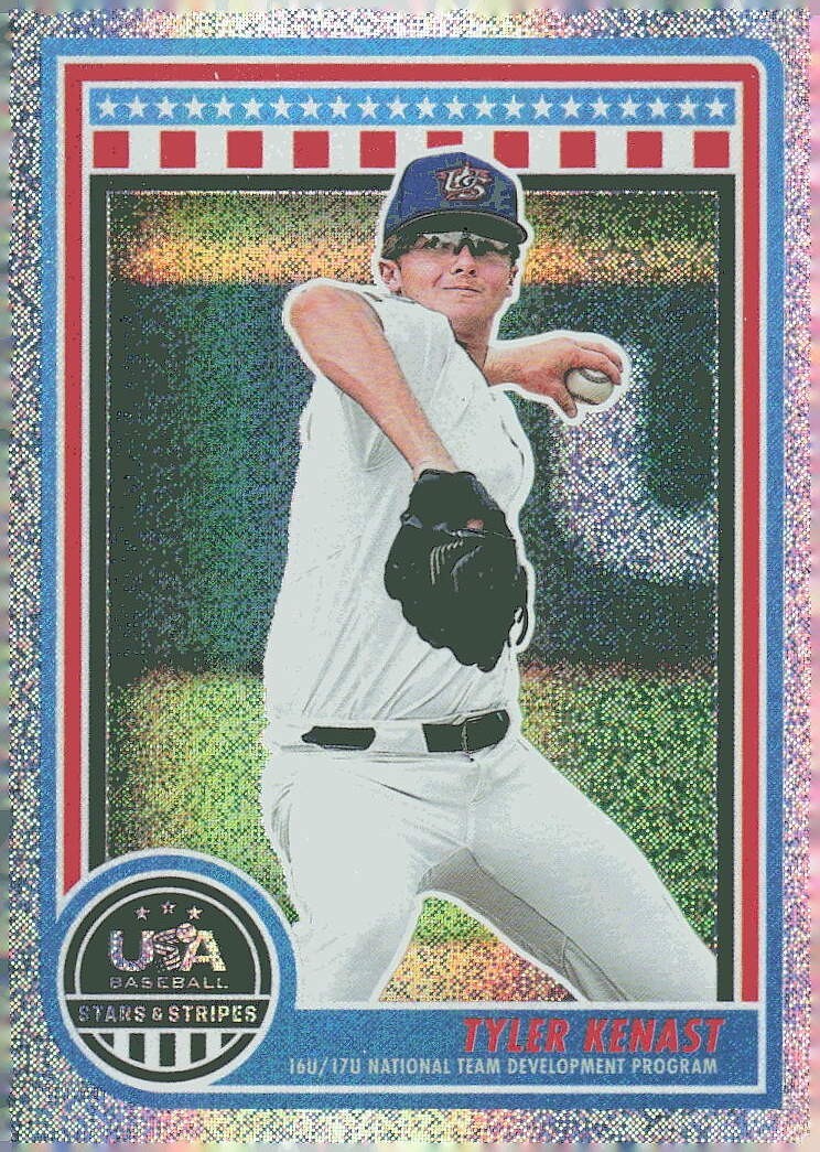 2025 Panini Tyler Kenast USA Stars and Stripes Baseball Speckle Rainbow foil