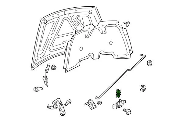 For Dodge Durango 2004-2009 Mopar J4007456 Hood Prop Rod Clip Foto 4 de 4