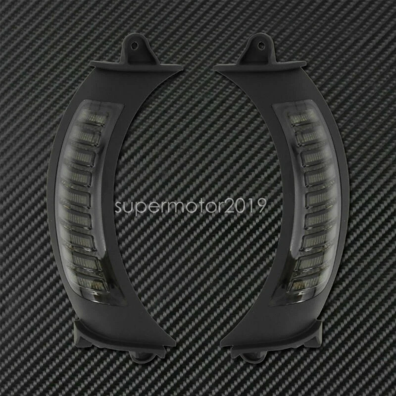 LED Black Side Marker Turn Signal Light Fit For Harley Road Glide 2015-2023 FLTR - Image 3 of 4